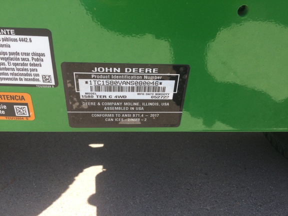 2022 John Deere 1580 Mower/Front Deck