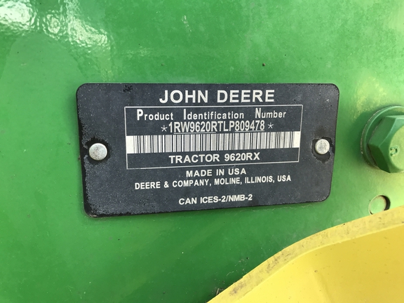 2020 John Deere 9620RX Tractor Rubber Track