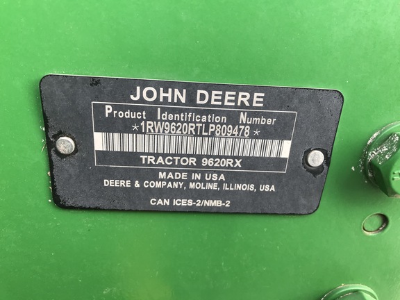 2020 John Deere 9620RX Tractor Rubber Track