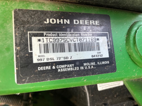 2012 John Deere 997 Mower/Zero Turn
