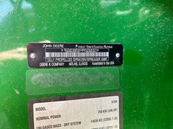 2025 John Deere 616R Sprayer/High Clearance