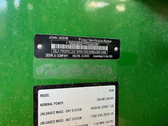2025 John Deere 616R Sprayer/High Clearance