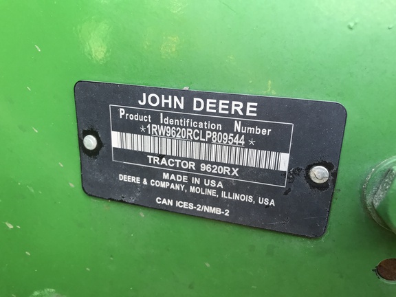 2020 John Deere 9620RX Tractor Rubber Track