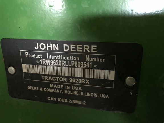 2020 John Deere 9620RX Tractor Rubber Track