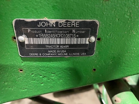 2016 John Deere 8245R Tractor