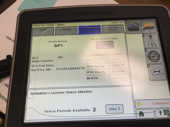 2018 John Deere Starfire 6000 Precision Ag