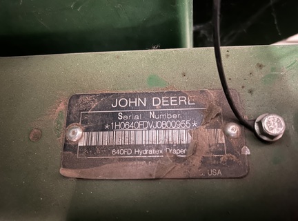 2018 John Deere 640FD Header Combine