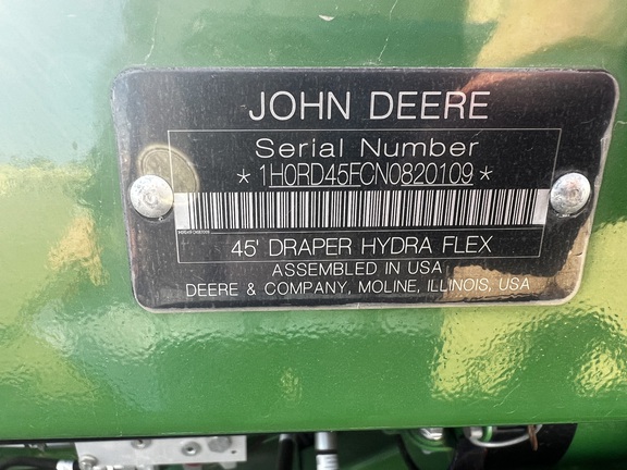 2022 John Deere RD45F Header Combine