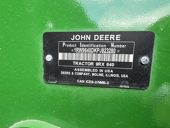 2023 John Deere 9RX 640 Tractor Rubber Track