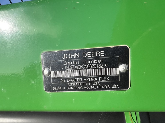 2022 John Deere RD40F Header Combine