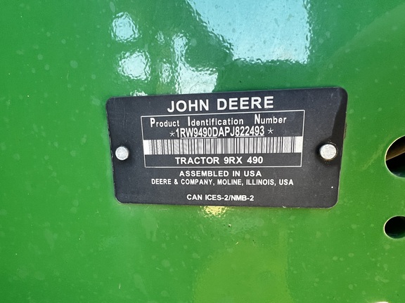 2023 John Deere 9RX 490 Tractor Rubber Track