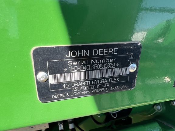 2024 John Deere RD40F Header Combine