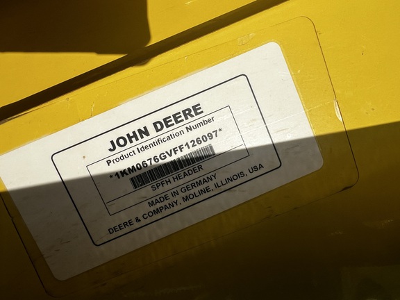 2015 John Deere 676 Header Forage