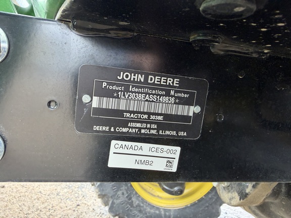 2025 John Deere 3038E Tractor Compact
