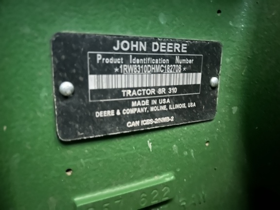 2021 John Deere 8R 310 Tractor