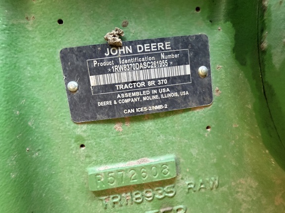 2025 John Deere 8R 370 Tractor