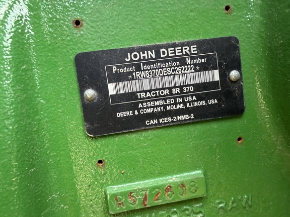 2025 John Deere 8R 370 Tractor
