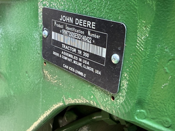 2025 John Deere 7R 350 Tractor