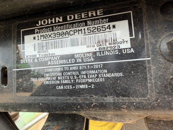 2023 John Deere X390 Garden Tractor