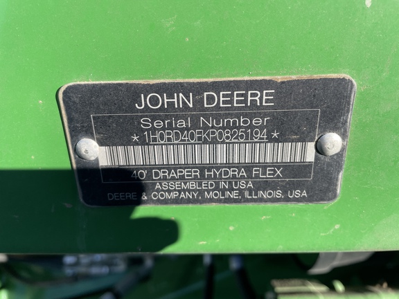 2023 John Deere RD40F Header Combine