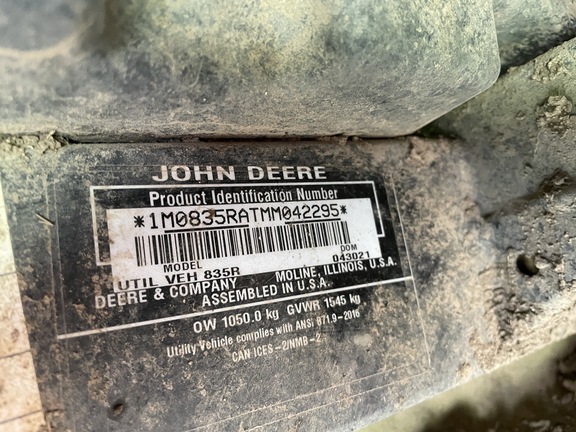 2021 John Deere XUV 835R ATV