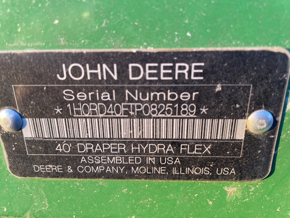 2022 John Deere RD40F Header Combine