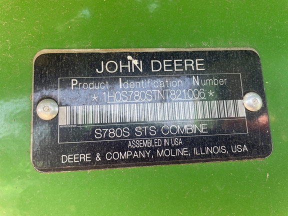 2022 John Deere S780 Combine