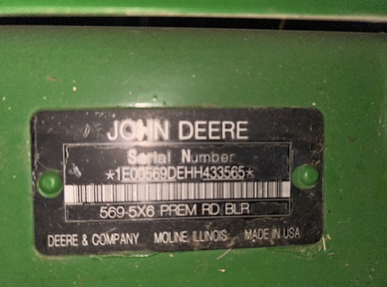 2017 John Deere 569 Premium Baler/Round