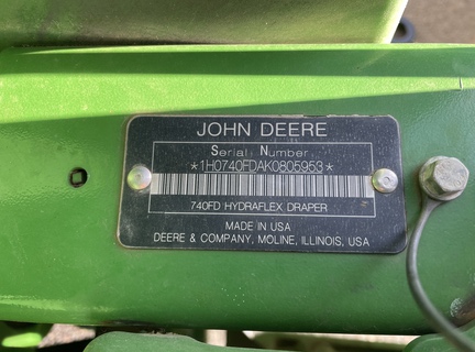2019 John Deere 740FD Header Combine