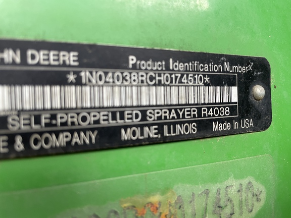 2017 John Deere R4038 Sprayer/High Clearance