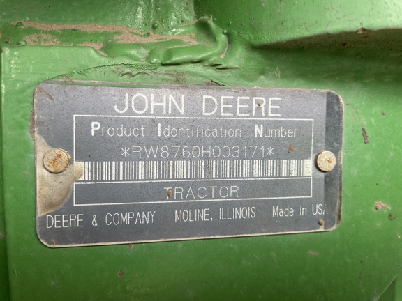 1990 John Deere 8760 Tractor 4WD