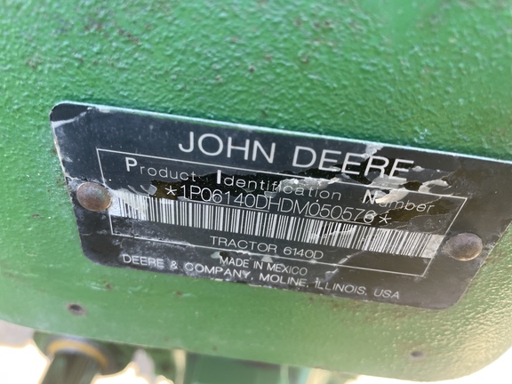 2013 John Deere 6140D Tractor