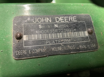 2007 John Deere 635F Header Combine