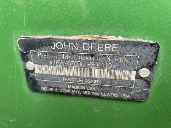 2017 John Deere 9570RX Tractor Rubber Track