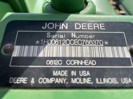 2014 John Deere 612C Header Corn Head