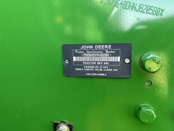 2022 John Deere 9RX 640 Tractor Rubber Track