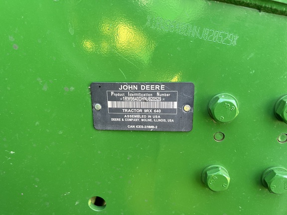 2022 John Deere 9RX 640 Tractor Rubber Track