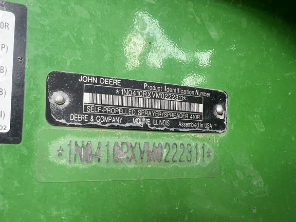 2022 John Deere 410R Sprayer/High Clearance