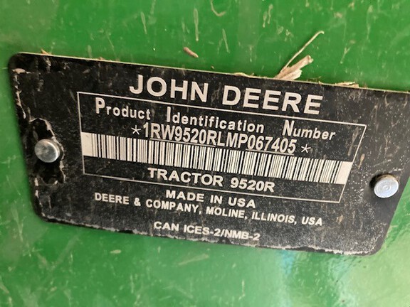 2021 John Deere 9520R Tractor 4WD