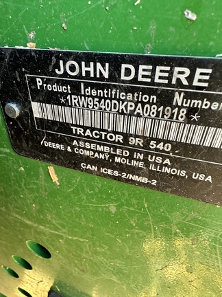 2023 John Deere 9R 540 Tractor 4WD