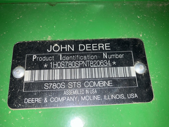 2022 John Deere S780 Combine