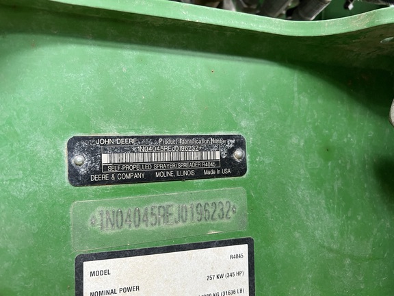 2019 John Deere R4045 Sprayer/High Clearance