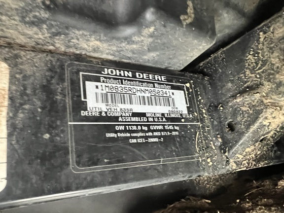 2022 John Deere XUV 835R ATV