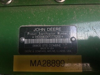 2015 John Deere S680 Combine