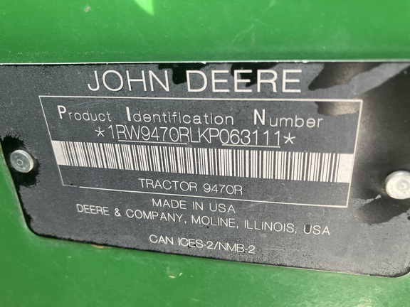 2019 John Deere 9470R Tractor 4WD