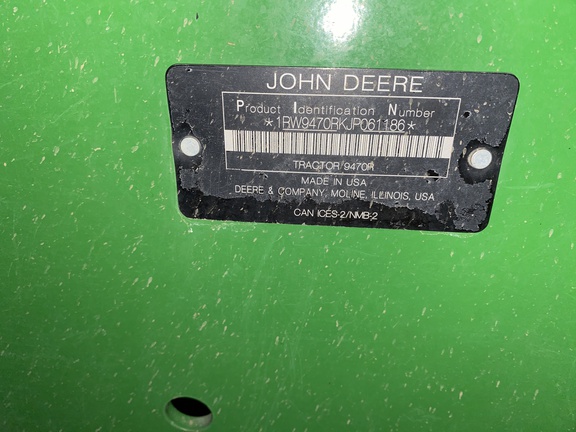 2018 John Deere 9470R Tractor 4WD