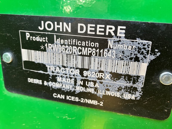 2021 John Deere 9620RX Tractor Rubber Track