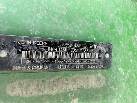 2021 John Deere R4045 Sprayer/High Clearance