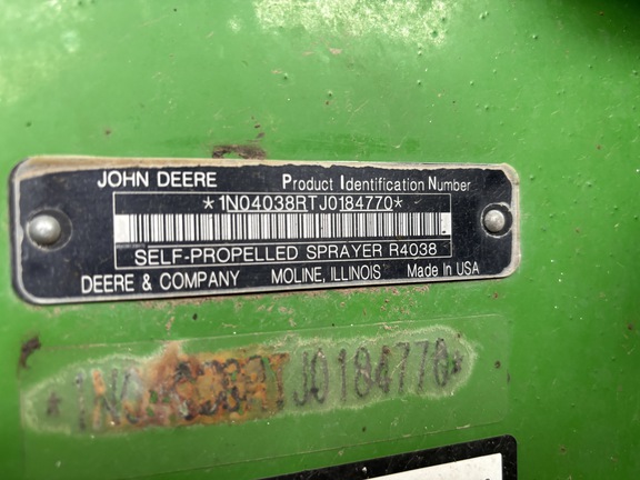 2018 John Deere R4038 Sprayer/High Clearance