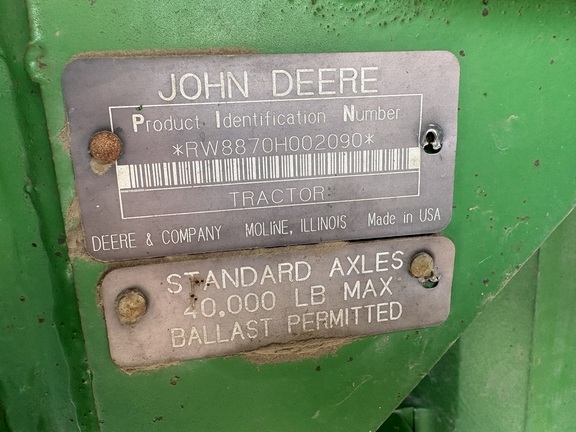 1994 John Deere 8870 Tractor 4WD